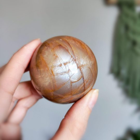 Peach Moonstone krogla #B