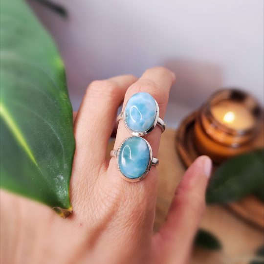 Larimar prstan 925 srebro